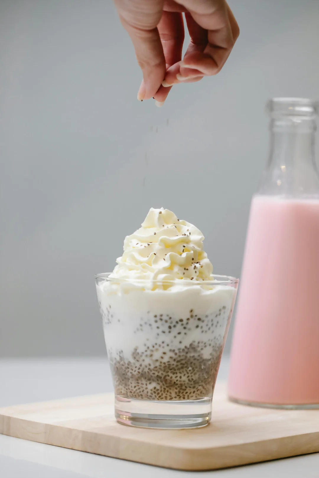 Chia seeds with yogurt or cottage cheese